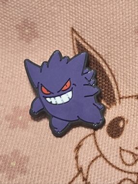 Gengar Croc Charm Pokémon Ghost Type Purple Mischievous Grin Charm